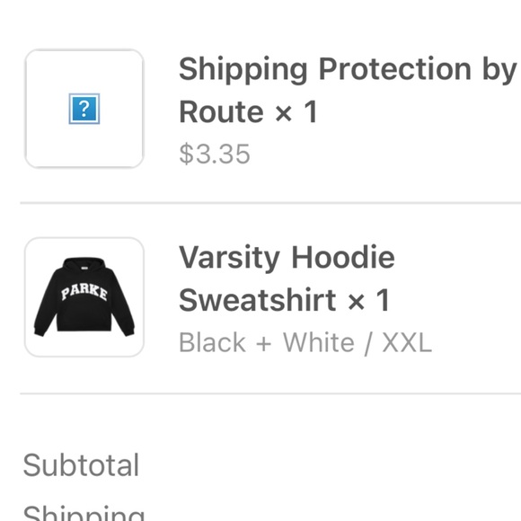 Parke Tops - Parke varsity hoodie in black and white